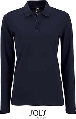 Immagine prodotto di SOLs 02083 | Polo donna manica lunga in piqué perfetta - Colore: French Navy - Taglia: M