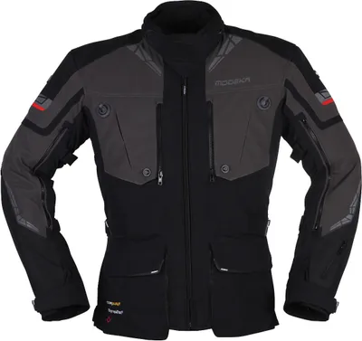 Produktbild von Modeka Panamericana 2 Motorrad Textiljacke, schwarz/grau, Short 5XL