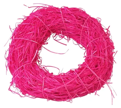 Produktbild von Dekokranz aus Stroh und Raffia in Fuchsia, Ø ca. 30 cm