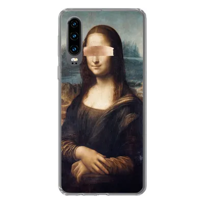 Produktbild von MuchoWow® Handyhülle Schutzhülle Hülle für Huawei P30 Mona Lisa - Gemälde - Farbe Silikon Softcase Handy Hülle - Kartenbesitzer