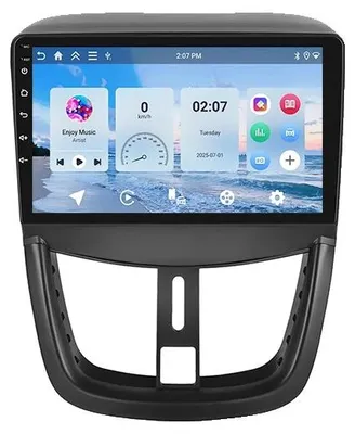 Zdjęcie produktu dla Multimedialny radioodtwarzacz samochodowy, system nawigacyjny, kompatybilny z Peugeotem 207 z lat 2009–2013, 4 64G 4Core-a