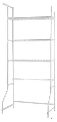 Immagine prodotto di Porta abiti, design a doppio strato, ripiani regolabili, 1 fila, 3 strati, colore bianco