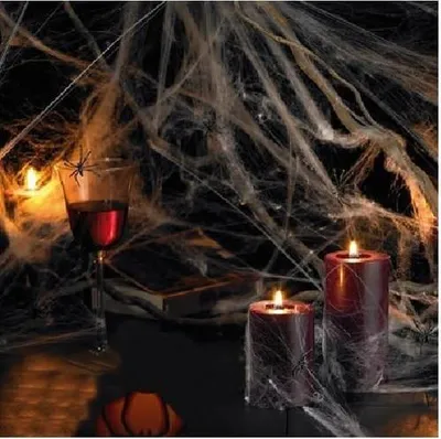 Zdjęcie produktu dla Dekoracja pajęczyny, 700 g, idealna na Halloween