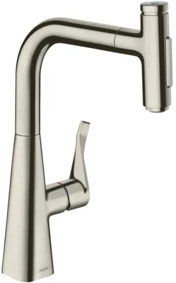 Produktbild von hansgrohe Einhebel-Küchenmischer 240 SELECT METRIS DN 15, mit sBox, Ausziehbrause Edelstahl-Optik