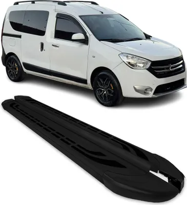 Image de Marchepieds Latéraux pédale pour Dacia Dokker 2012-2021 Aluminium Noir 2Pcs