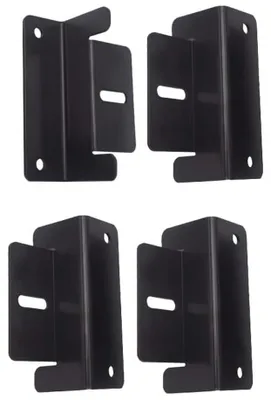 Z-förmige Zonnepaneelhalterungen, 4er Set, Aluminium, Schwarz