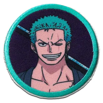 Produktbild von Comercial Mercera One Piece Roronoa Zoro - Aufnäher, Bügelbild, Aufbügler, Applikationen, Patches, Flicken, zum aufbügeln, Größe: 6,5 x 6,5 cm