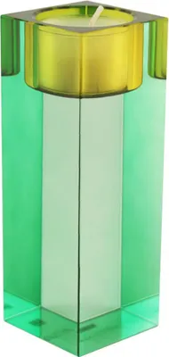 Immagine prodotto di Gift Company Teelichthalter Sari L, Windlicht, Dekolicht, Kristallglas, Grün, 14 cm, 1096905008