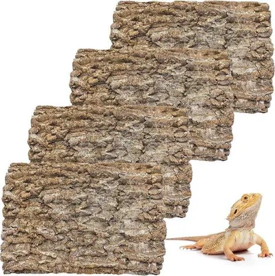 Immagine prodotto di Pannello decorativo da parete a forma di terrario, in legno, stile naturale, 40x30 cm, set da 4, colore marrone naturale