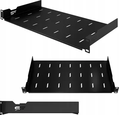 Obrázok produktu pre Polica RACK 19" 1U 250 mm Polica do skrine RACK Standard Pevná čierna Stalflex