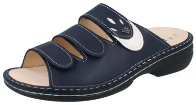Immagine prodotto di Finn Comfort Kos, scarpe da donna, comode ciabatte, Ozean/Jamin, pelle - Marchi Finn Comfort, blu, pelle (light/okapi)