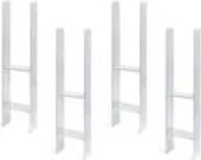 Zdjęcie produktu dla Alberts 4x wspornik słupa wiaty wspornik słupa wiaty wspornik słupa dwuteownik ocynkowany ogniowo 60 x 12,1 x 6 cm
