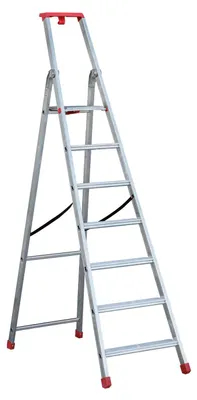 Produktbild von Stehleiter Eurostep Podestleiter PRO Mod. 870 in Alu - Stufenanzahl: 7, Arbeitshöhe: 3,39 m