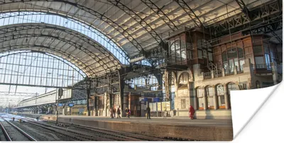 Produktbild von MuchoWow® Poster Bahnhof - Haarlem 150x75 cm - ohne Rahmen