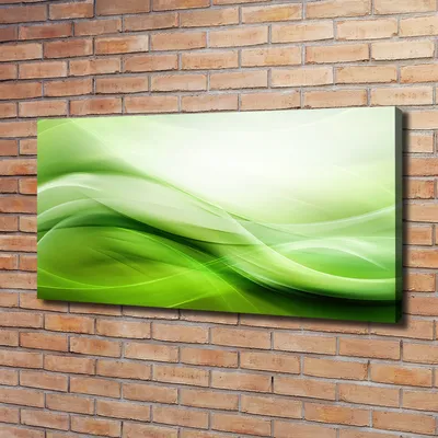 Produktbild von Tulup® Leinwandbild - 120x60 cm - Wandkunst - Drucke auf Leinwand - Leinwanddruck - Kunst: modern & klassisch - Grün - Grüne Wellen