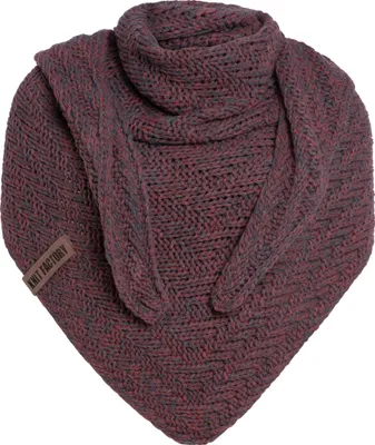 Produktbild von Knit Factory Sally Dreiecksschal - Anthrazit/Stone Red - 220x85 cm