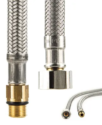 Anschlussschlauch M12x1 kurz, 3/8" ÜWM, 350 mm, Edelstahl