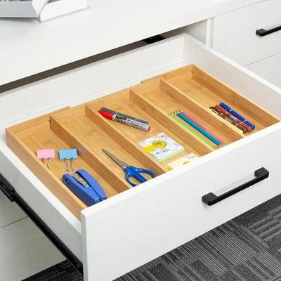 Produktbild von Famanu Bestecklade Organizer - Ausziehbar - Aufbewahrungslösung für Küchenutensilien