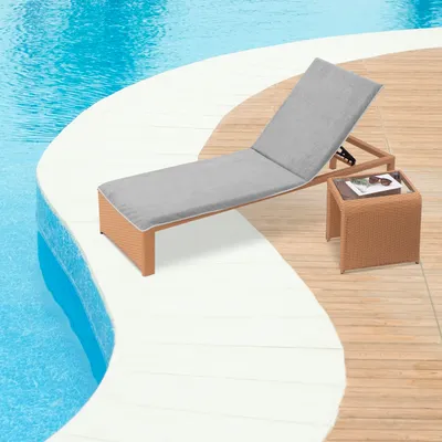 Produktbild von JEMIDI Frottee Schonbezug für Gartenliege Strandliege 75x200cm - Liegenauflage mit Kapuzenüberschlag waschmaschinenfest - versch. Farben