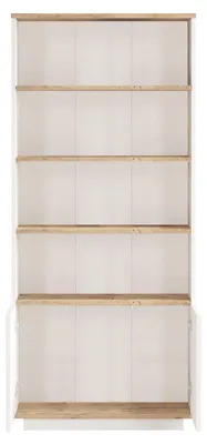 Produktbild von Holz Bücherregal "FR16" - 75 x 26 x 168 cm - Atlantisches KiefernholzWeiß
