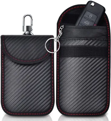 Produktbild von Keyless Go Schutz Autoschlüssel Schutz Keyless Hülle 2 Pack Funkschlüssel Abschirmung Schlüsseltasche Schlüsseletui Schlüsselmäppchen Car Key Safe