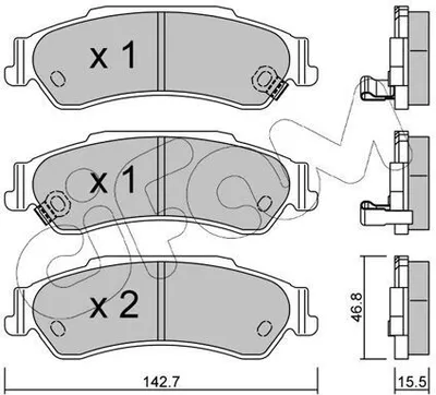 Produktbild von CIFAM Bremsbeläge Satz Hinten Bremsklötze für CHEVROLET Blazer S10 II 822-722-0