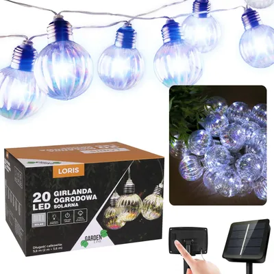 Produktbild von Solar-Gartengirlande 20 LED, Lichterkette 5,8m