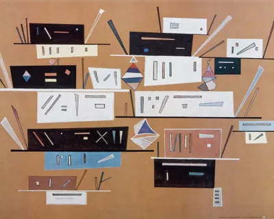 Produktbild von Wassily Kandinsky Kunstdruck Bild - Komposition 1940 (40 x 50 cm)
