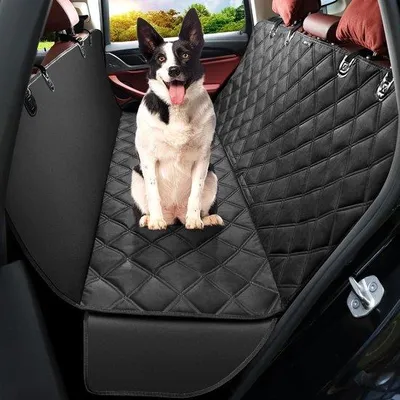 Obrázok produktu pre Autopovlak na zadné sedadlo s bočnou ochranou, 135 x 146 cm, čierny, vodoodolný, odolný proti poškriabaniu, protišmykový