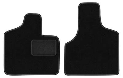 Produktbild von Velours-Fußmatten Vorne passend für Dodge Caravan / Grand Caravan III (7 Personen, Bj. 2001-2007) –  schwarz, passgenau, mit Befestigungen set 2 Stk. - STANDARD