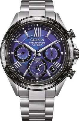 Citizen CC4075-50L Eco-Drive Solar Herrenuhr Titan Attesa Satellite Blau 1