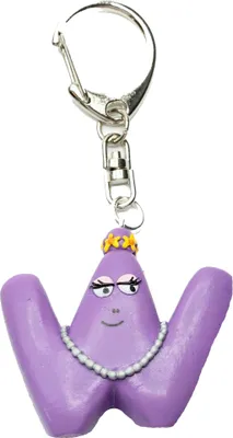 Produktbild von W Barbapapa Schlüsselanhänger Miniblings Anhänger Buchstabe Name Initiale lila