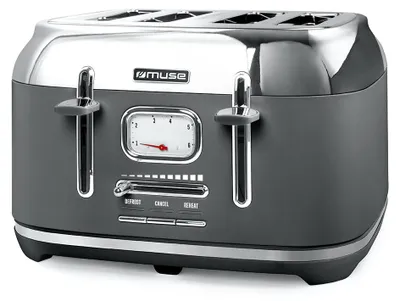 Immagine prodotto di Tostapane 4 slot 1800 w grigio/acciaio inox Muse MS131DG