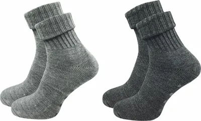 Produktbild von Gawilo Warme Stoppersocken aus Wolle | Ohne einschneidenden Bund | Damen (2 Paar), Grau Anthrazit / 35 - 38