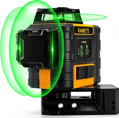 Produktbild von Kreuzlinienlaser Grün 3x360°, Linienlaser KAIWEETS KT360A selbstnivellierender Laser Nivelliergerät, manueller Modus ab 4°(Blinkmodus), Arbeitsbereich