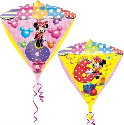 Produktbild von Minnie Maus Zahl 6 Folienballon UltraShape