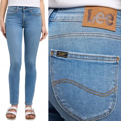 Zdjęcie produktu dla Lee SCARLETT SKINNY – dżinsy skinny w kolorze niebieskim, o kroju Mid Conversation Bequemer, rozmiar W27, długość nogawek 31