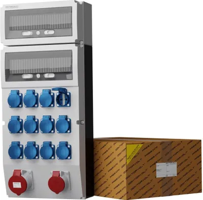 Immagine prodotto di Distributore di potenza eXT 32A 16A 12x230V Distributore di potenza da cantiere Doktorvolt 2308