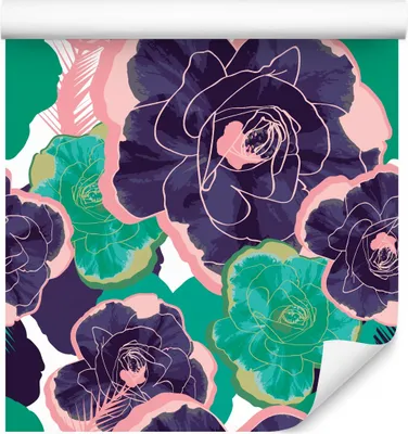 Produktbild von 10m VLIES TAPETE Rolle Natur Pflanzen Blumen Rosen Flora Abstrakt Flora XXL