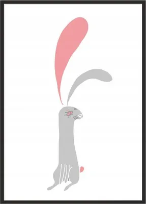 Image de Affiche photo dans cadre A4 cm Lapin PD108
