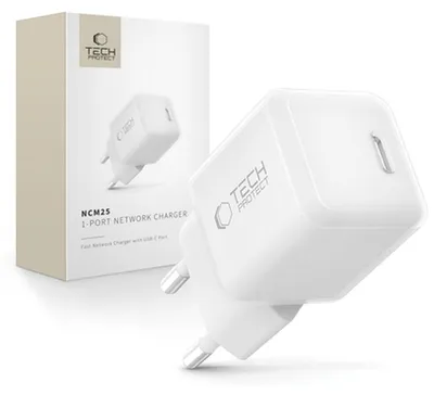 Obrázek produktu pro Tech-Protect Ncm25 Usb-C Pd 25W síťová nabíječka - bílá