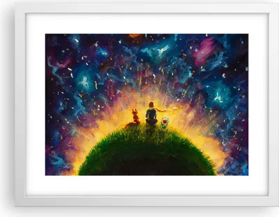 Produktbild von Gerahmtes Poster - Weißer Rahmen - Mann Natur - 40x30 cm - Wand Bild - Wanddeko - Wandbilder - Kunstposter - Wandposter - Bilderrahmen - Bilder - Kunstdruck - Wandbild - P2WAA40x30-3510