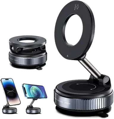 Image de Support magnétique pour téléphone de voiture, à ventouse, rotatif à 360°, universel, pour la navigation