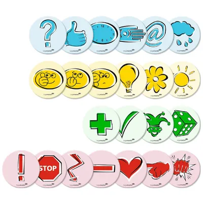 Obrázok produktu pre Legamaster 7-257002 Moderationskarten emoticon farbsortiert Ø 9,5