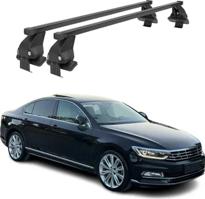 Produktbild von Menabo Dachträger Grundtäger für VW Passat B8 2014-2019 50kg Stahl Schwarz 2 tlg