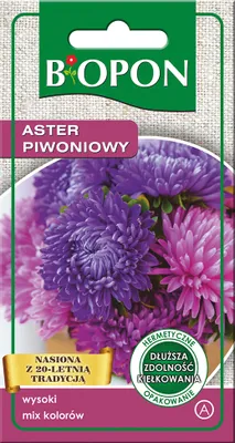 Zdjęcie produktu dla Biopon nasiona aster wysoki piwoniowy mieszanka 1g