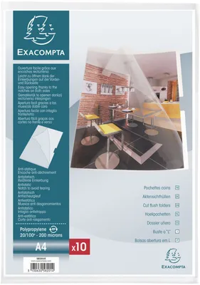 Obrázek produktu pro Exacompta 58201E Složky A4 10 kusů polypropylen 200 mikronů