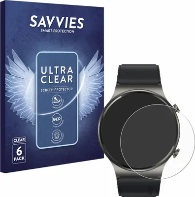 Produktbild von 6x Für Huawei Watch GT 2 Pro ECG Schutzfolie Savvies Displayschutz Display Schutz Folie Klar Transparent