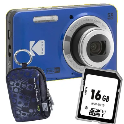 Produktbild von Kodak PixPro FZ55 blau Digitalkamera Set Angebot