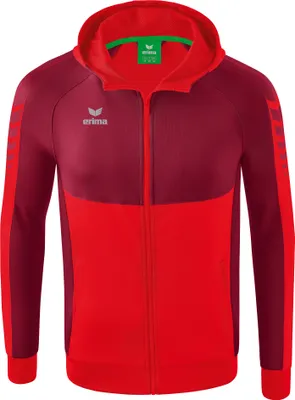 Produktbild von Erima Six Wings Trainingsjacke mit Kapuze Rot/Bordeaux - L